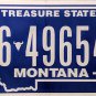 2017 Montana License Plate (6 49654B)