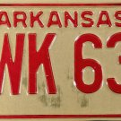 1975 Arkansas License Plate (DWK 633)