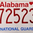 2007 Alabama National Guard License Plate (72523)