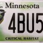 2019 Minnesota Critical Habitat (Chickadee) License Plate (4BU541)