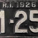 1926 Rhode Island License Plate (71-250)