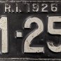 1926 Rhode Island License Plate (71-250)