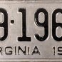 1949 Virginia License Plate (9-196)