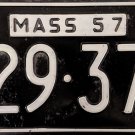 1957 Massachusetts License Plate (729-373)