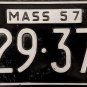 1957 Massachusetts License Plate (729-373)