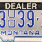 1988 Montana Dealer License Plate (3UD39-1)