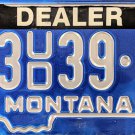 1987 Montana Dealer License Plate (3UD39-1)