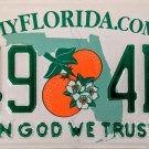 2014 Florida In God We Trust License Plate (249 4BV)