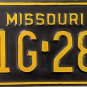 1978 Missouri License Plate (G1G-287)