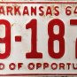 1964 Arkansas License Plate (49-1879)