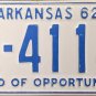 1962 Arkansas License Plate (2-4114)