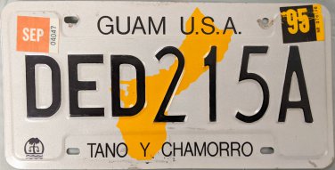 1995 Guam License Plate (DED215A)