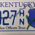 2019 Kentucky Fallen Officers Trust License Plate (5927 HN)
