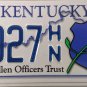 2019 Kentucky Fallen Officers Trust License Plate (5927 HN)