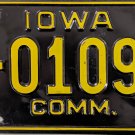 1958 Iowa Commercial Truck Half Year License Plate (7-01098)