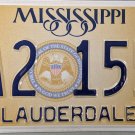 2021 Mississippi License Plate (LA2 1558)