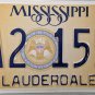 2021 Mississippi License Plate (LA2 1558)