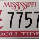 2018 Mississippi: University of Alabama License Plate (7757 CT)