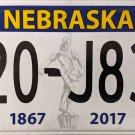 2021 Nebraska License Plate (20-J83)