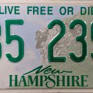 2017 New Hampshire License Plate (385 2392)