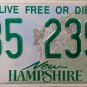 2017 New Hampshire License Plate (385 2392)