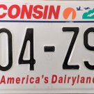 2018 Wisconsin License Plate (304-ZSX)