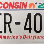 Wisconsin License Plate (AER-4013)
