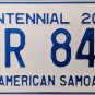 2000 American Samoa Centennial License Plate (R 844)