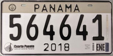 2018 Panama License Plate (564641)