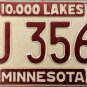 1962 Minnesota License Plate (7J 3562)