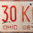 1968 Ohio License Plate (530 KG)