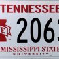 2015 Tennessee: Mississippi State University License Plate (2063 MS)