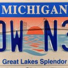 2002 Michigan License Plate (3DW N37)