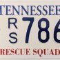 2008 Tennessee Rescue Squad License Plate (RS 7864)