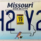 2019 Missouri License Plate (DH2 Y2X)