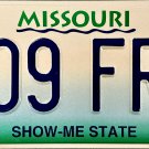 2000 Missouri License Plate (609 FRE)