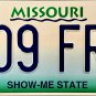 2000 Missouri License Plate (609 FRE)