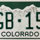 Colorado License Plate (CGB-157)
