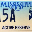 1998 Mississippi Active Reserve License Plate (YA5A)
