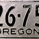 1949 Oregon License Plate (126-751)