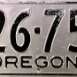 1949 Oregon License Plate (126-751)