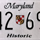 2013 Maryland Historic License Plate (342 69Z)