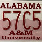 2011 Alabama: Alabama A&M University License Plate (57C59)