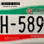 Zacatecas (Mexico) License Plate (ZDH-589-M)