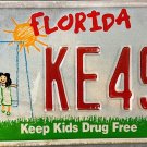 2004 Florida Keep Kids Drug Free License Plate (KE49T)