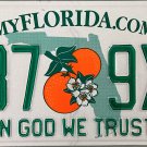 2019 Florida In God We Trust License Plate (987 9XI)