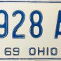 1969 Ohio License Plate (3928 AH)