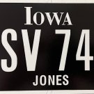 2021 Iowa (Black Out Design) License Plate (ISV 740)