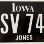 2021 Iowa (Black Out Design) License Plate (ISV 740)