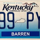 2015 Kentucky License Plate (399 PYK)